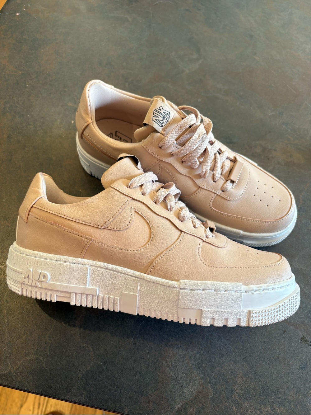 Nike Air Force Women’s Beige Platform Sneakers Size 9